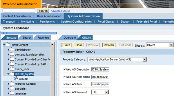 Easily Configure SAP NetWeaver Portal to Access the Work Center of